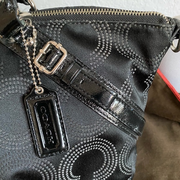 Large Black Coach Bag Purse Tote Excellent - Picture 8 of 15